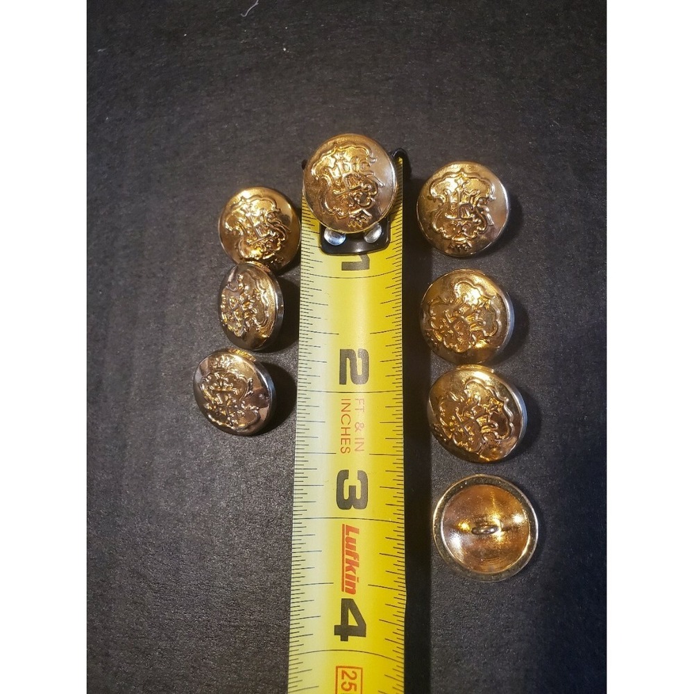 Plastic Buttons Copper Color Lot of 8